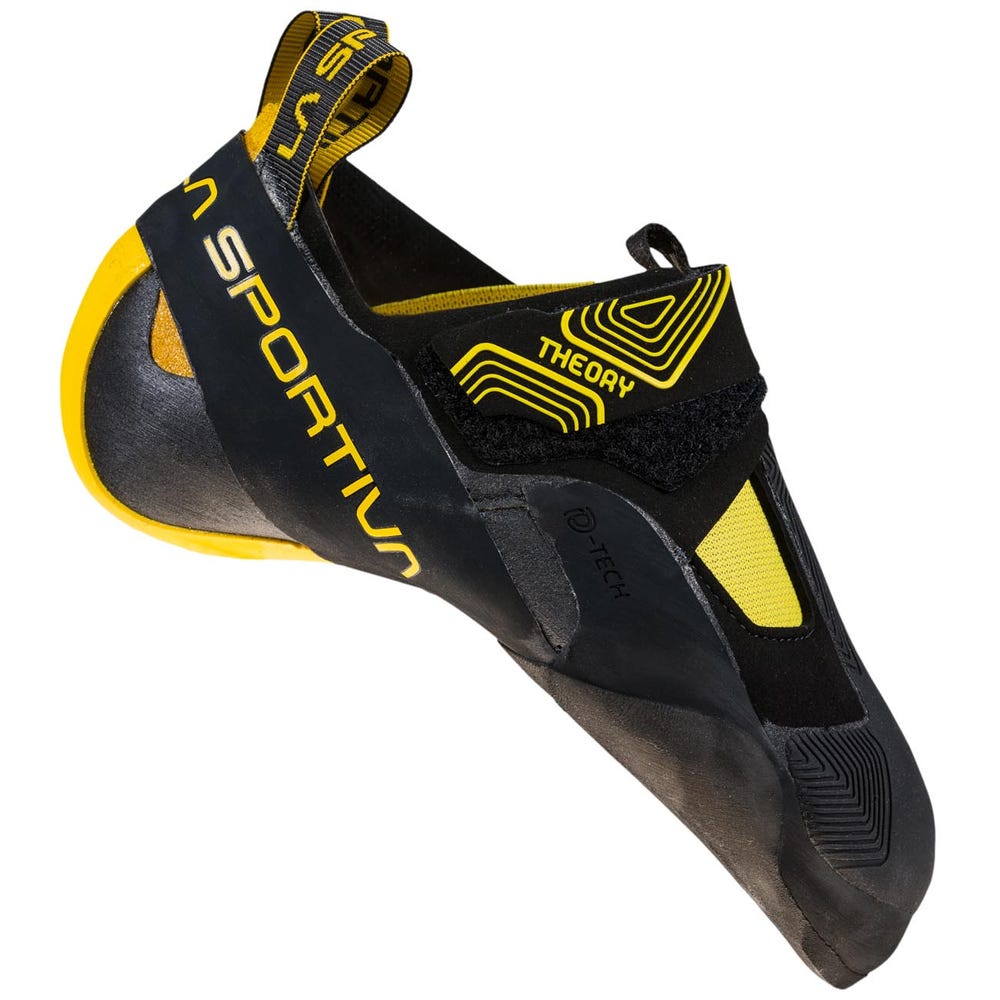 La Sportiva Theory Men's Climbing Shoes - Black/Yellow - AU-639274